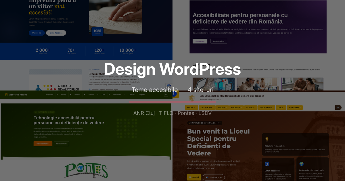 Captură ecran Design WordPress